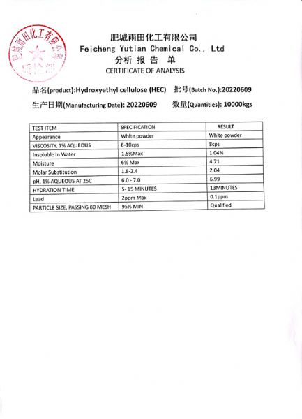 Hydroxyethyl cellulose HEC